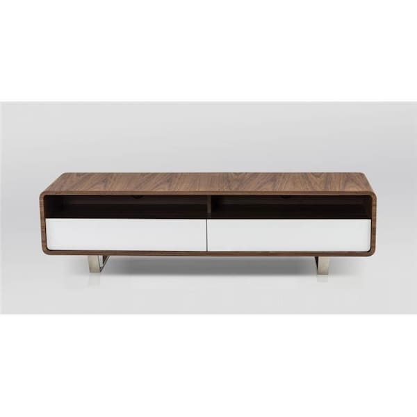 J&M Furniture 18237 Gramercy TV Base; Walnut & White 18237 - main